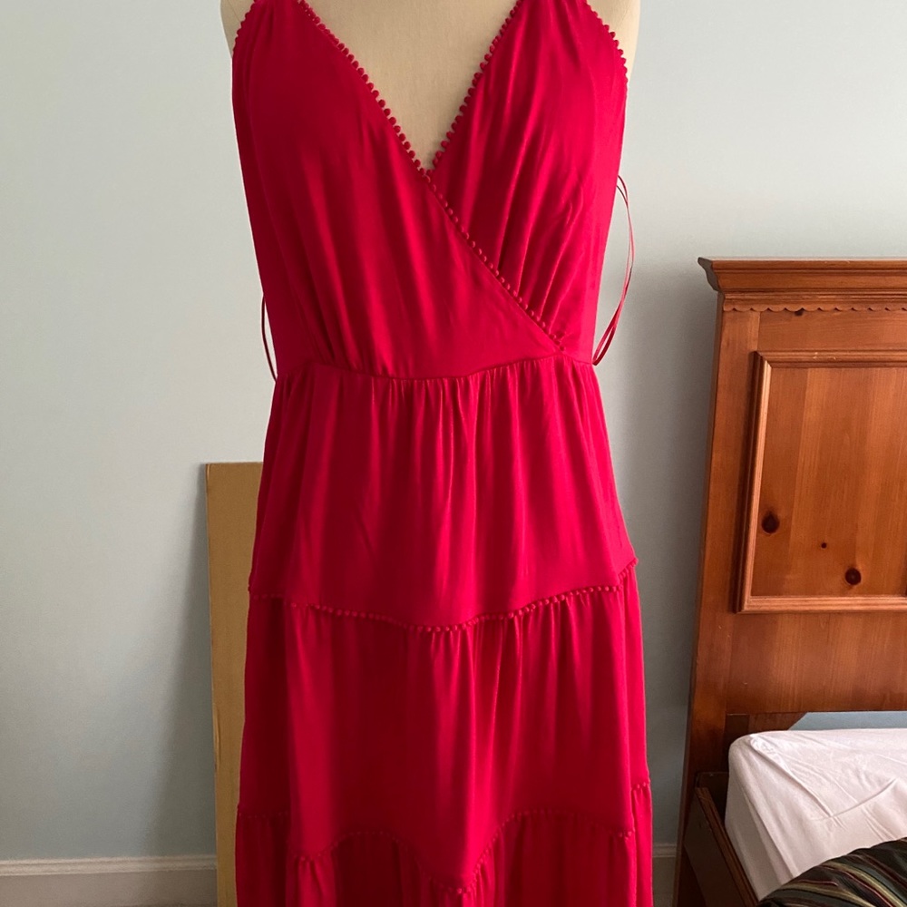 Red maxi dress
